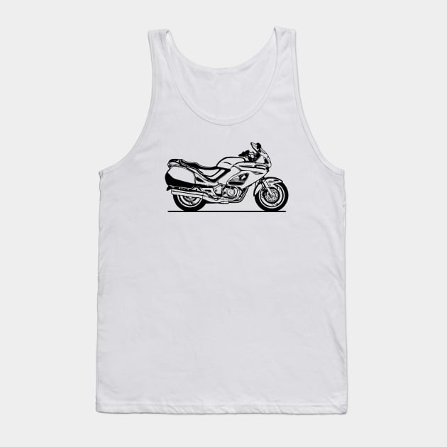 NT650V Deauville Motorcycle Sketch Art Tank Top by DemangDesign